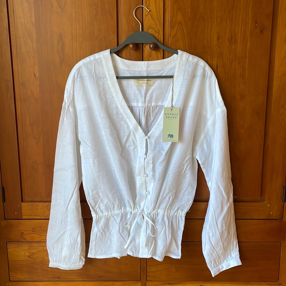 The Normal Brand- Midsummer Blouse, Medium, White